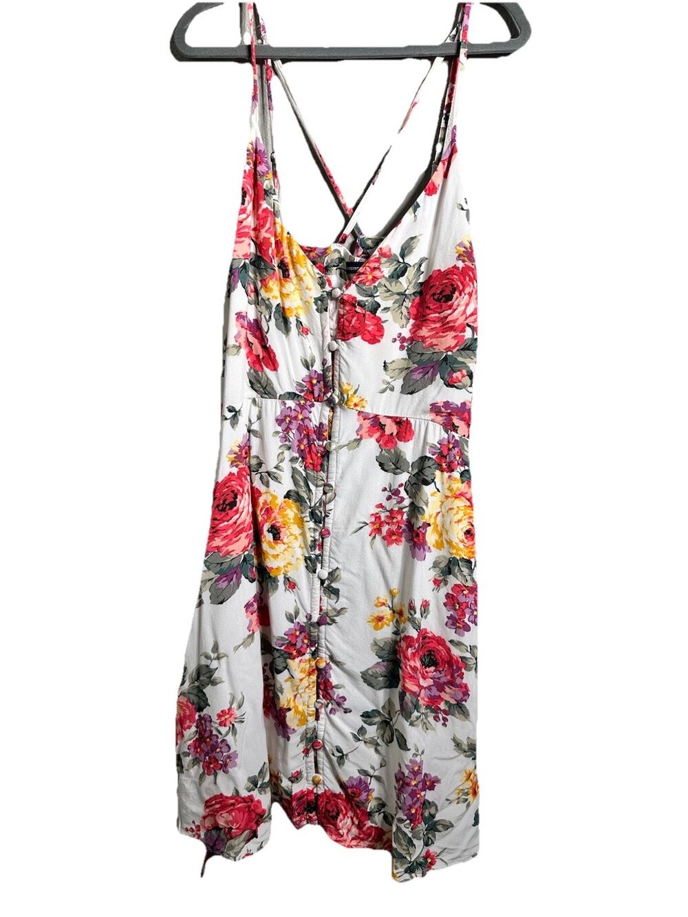 Abercrombie & Fitch Vintage Floral Button-Front Midi Dress | Coquette Size M